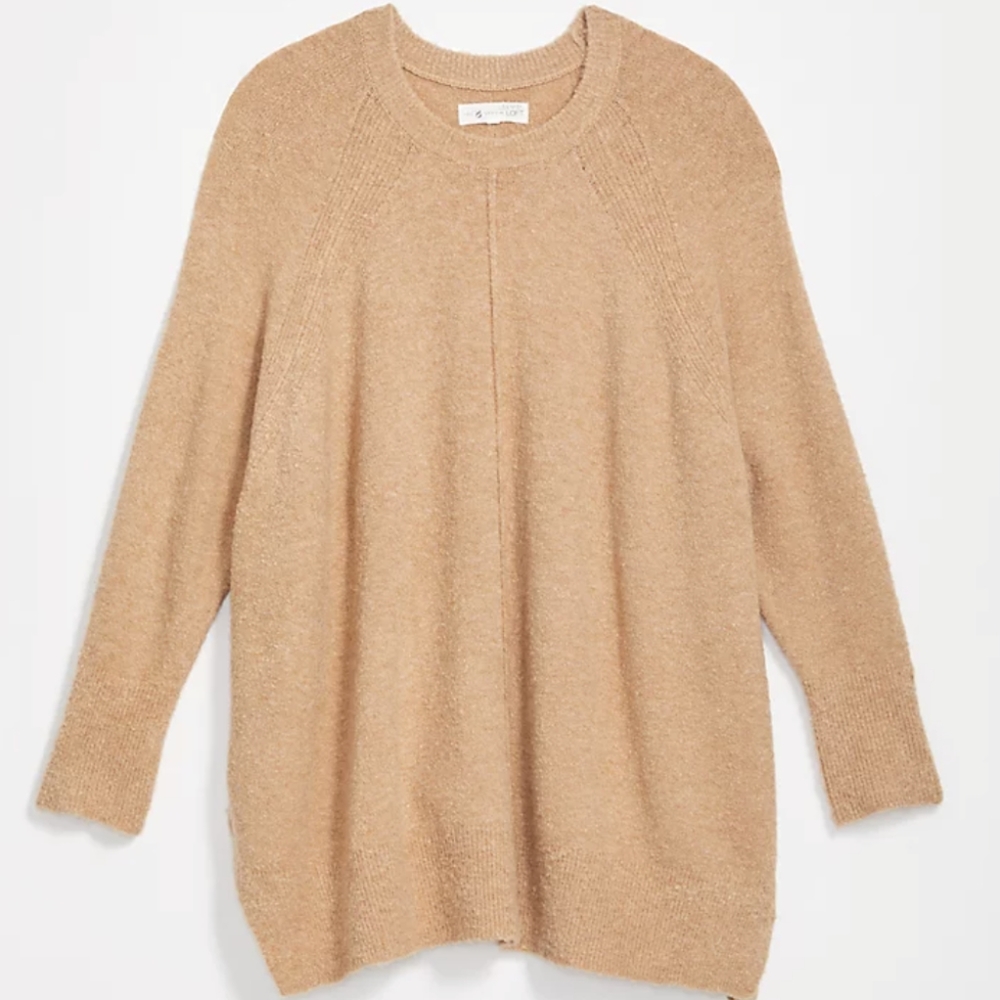 NWOT Lou & Grey Seamed Poncho Sweater